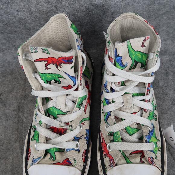 Converse Shoes Junior 1 Chuck Taylor All Star High Top Sneakers Dinosaurs Canvas - Picture 3 of 12